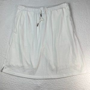 Women's Jack Smith White Skort Sz L Lined Drawstring With Elastic NWT Excellent